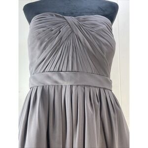 Jenny Yoo Collection Strapless Bridesmaid Formal Gown Taupe Size‎ 22 chiffron